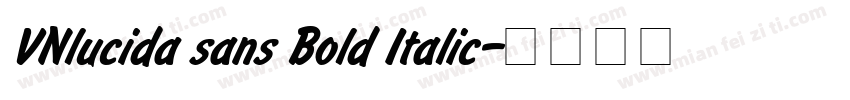 VNlucida sans Bold Italic字体转换
